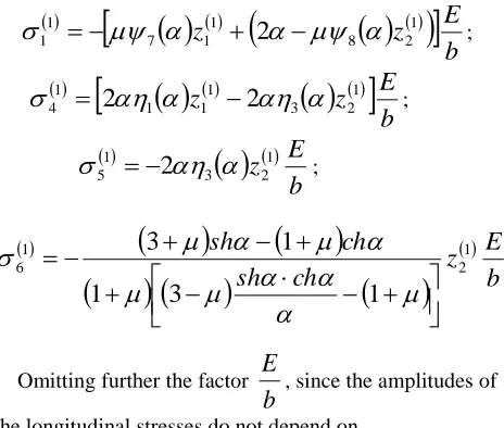 Fig. 1.2, shows a points at which the stresses are calculated. Because the normal stresses at points 1,2 and 