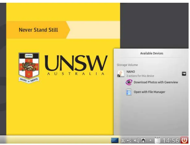Figure 3.3: Inserting a USB flash drive.