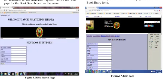 Figure 6 shows the result of a search page when we search to find Computer science books in the library