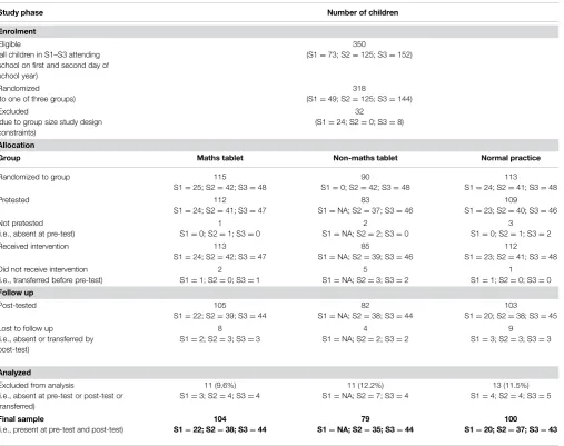 TABLE 1 | Composition of the study sample at each stage of the RCT.