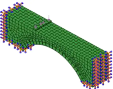 Figure 2: Geometry of the small scale model (mm). 
