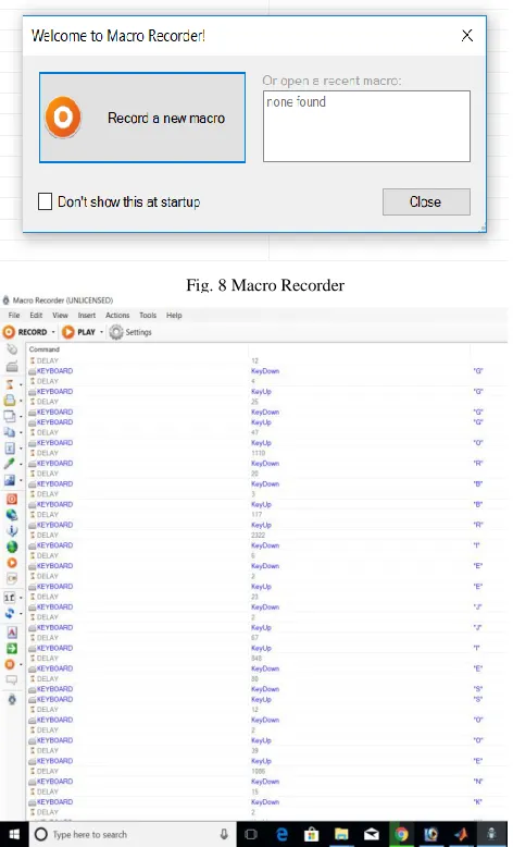 Fig. 8 Macro Recorder 