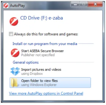 Fig.  2 – AsebA secure browser – starting the application