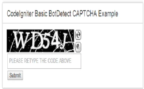 Fig. 1.1 Tradition CAPTCHA as a Turing Test 