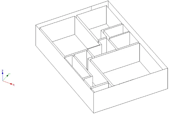 Figure 7. Plan B, extruded models viewed as CityGML. 