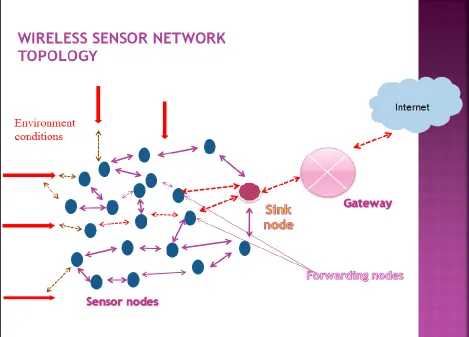 Figure 1:  Topology of a Sensor Network 