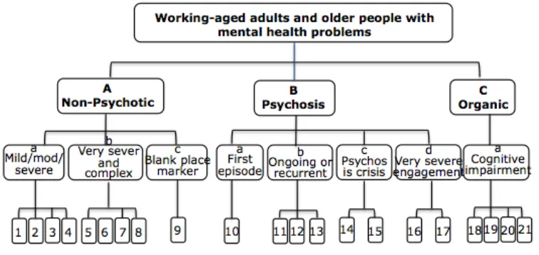 Figure 1. Mental Health Clustering Tool Decision Tree 