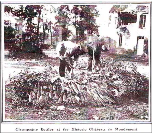 Figure 9: This picture shows the decadence of the German troops in consumingvast amounts of the Chateau’s champagne supply, ‘now a mass of ruins insteadof the historic mansion of a fortnight ago’.