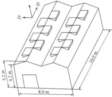 Fig. 11: Dimensional structure of the solar greenhouse 