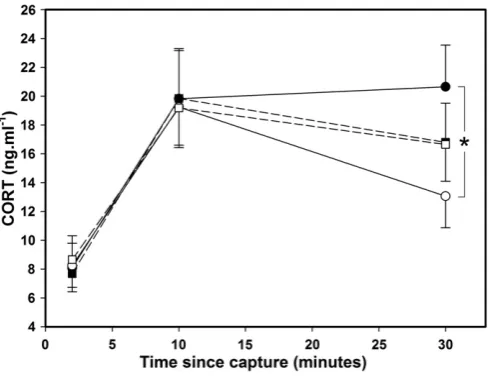 Fig. 2. Mean latency in seconds ± SEM to eat mealworms from the feeding dish in theobject neophobia test for both novel objects
