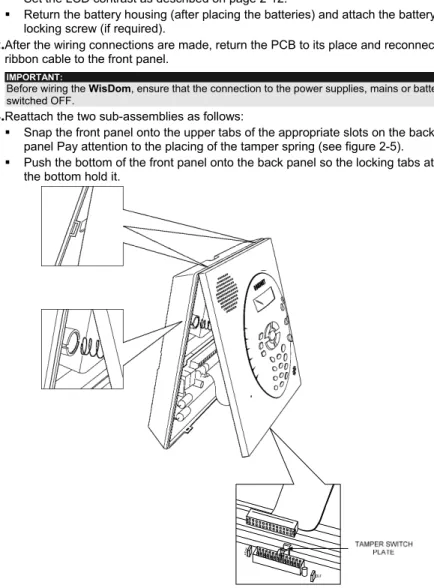Figure  2-5: Locking tabs and Tamper Spring 