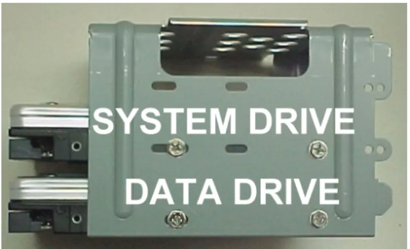Figure 2 — Second Data Drive (third physical drive) below the drive cage bay