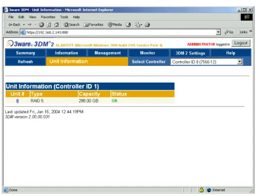 Figure 17.   Unit Information Page