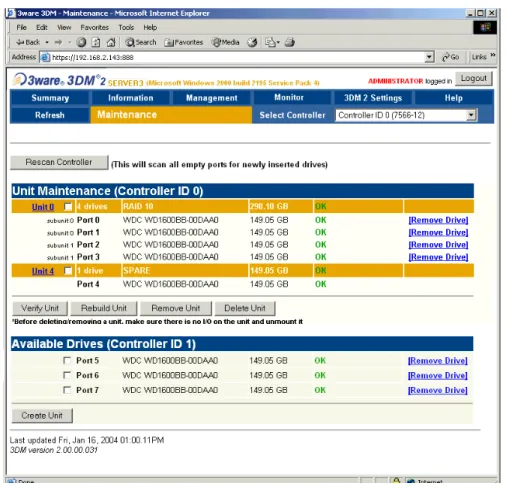 Figure 23.   Maintenance Page
