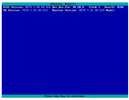 Figure 11.  Disk Array Advance Details Screen