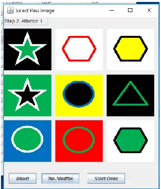 Fig. 4.6: Image selection grid for step 1 (basic shapes colour) 