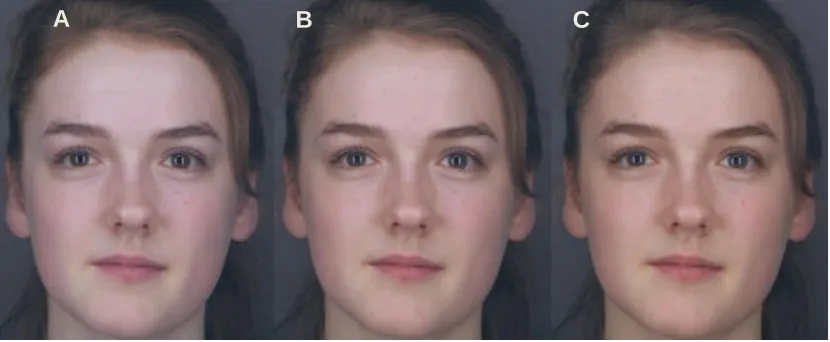 Figure 6.2. Example face stimuli provided to participants in the appearance-basedintervention condition