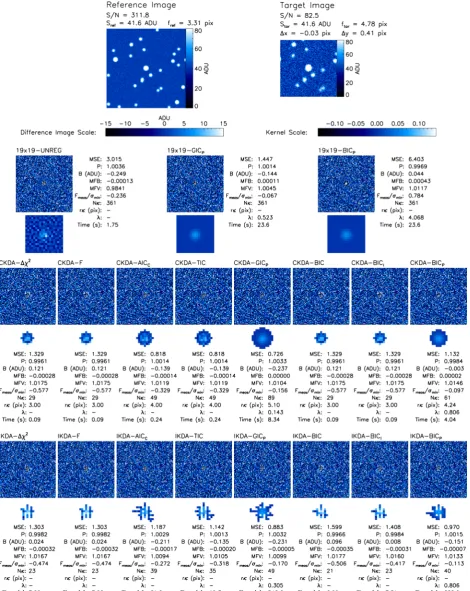 Figure 1. A reference and target image pair from simulation set S10 are shown at the top