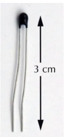 Figure 1: Bare thermistor ele- ele-ment used in the fish tank  ex-ercise.