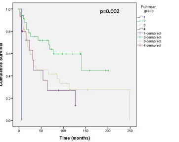 Figure 10. Kaplan Meier curve showing relationship of CSS with node status at diagnosis