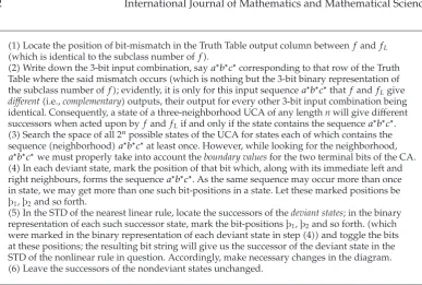 Table where the said mismatch occurs �which is nothing but the 3-bit binary representation ofthe subclass number of f�; evidently, it is only for this input sequence a∗b∗c∗ that f and fL givediﬀerent �i.e., complementary� outputs, their output for every other 3-bit input combination being