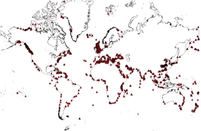 Figure 9: Map of Ports Data Provided by the Old Weather Project. 