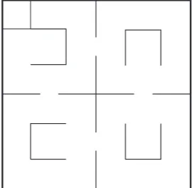Figure 2. The task environment used in the experiments. The goal region is localised in the top-left corner.