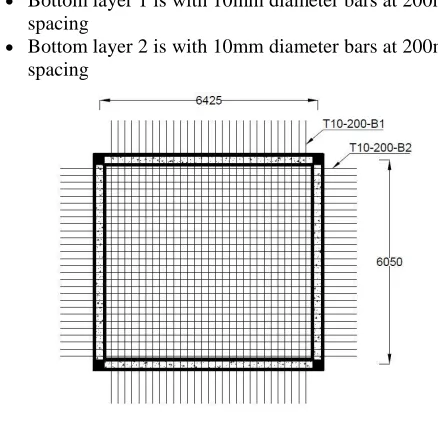 Figure 10- Slab reinforcement arrangement  