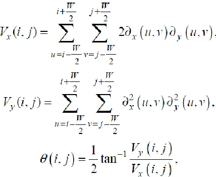 Fig. 4.2.1 Minutiae Feature Extraction for fingerprint Verification  