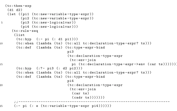 Figure 3.8 tc:rule-seq Example in TypedScm05