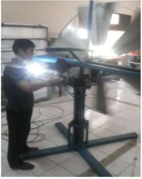 Fig 2.2. Installed wind turbine with cone tunnel 