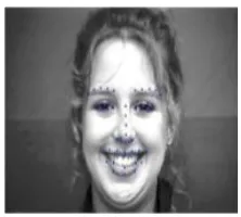Figure 3: The forty nine fiducial points extracted from the face using SDM 