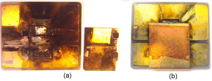 Fig. 12 SEM images taken from the polished cross sections of the flexible PCB 