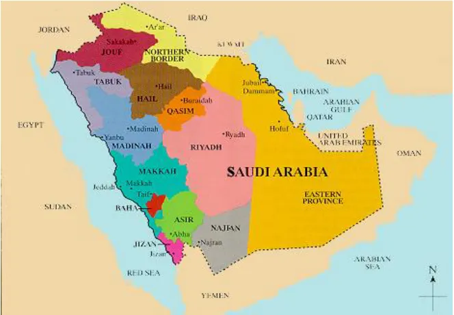 Figure 3-1: Map of the KSA 