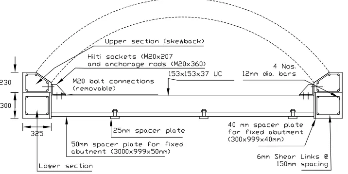 FIG. 3: Abutment design details (supporting 3m span arch barrels)