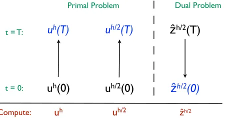 Figure 1: Required approximations in duality-based two-level error estimation