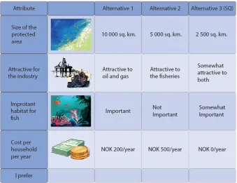 Figure 1 - Sample Choice Card (Translated into English) 