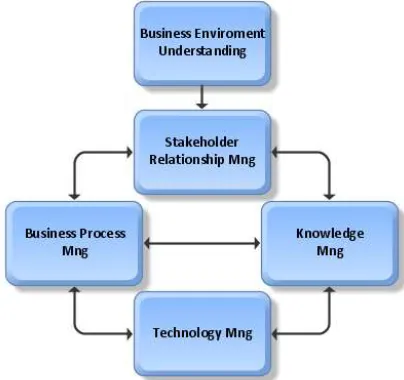 Figure 1. Interplay between critical competences for performance improvement  (Burlton, 2001) 