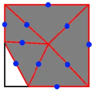 Figure 7. X-FEM integration scheme. 