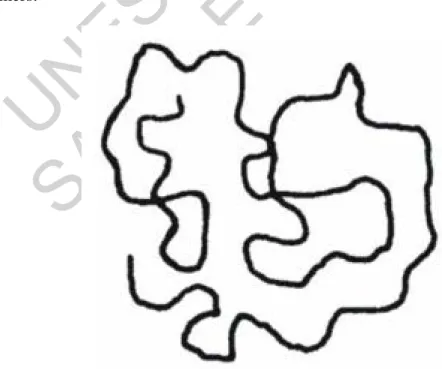 Figure 8. Sketch of a statistical coil conformation of a macromolecule. 