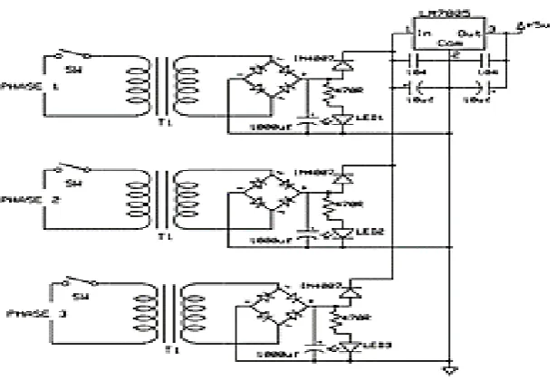 Figure 2.0: Circuit diagram of the power supply unit 