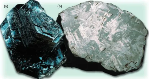 Figure 5.2 Iron oxide (a) and iron (b) have 