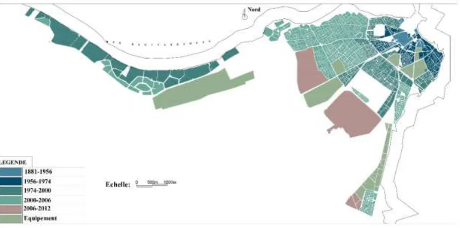 Figure 2. Land-use Map with urban sprawl phases 