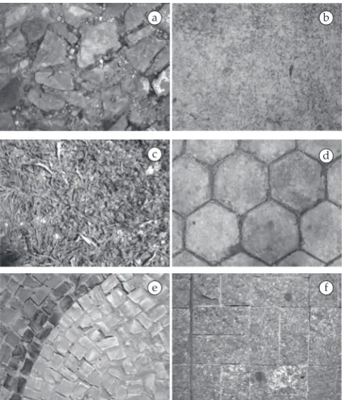 Figure 8. Different types of surface navigated in Experiment 2.