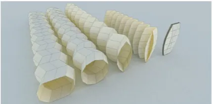 Figure 1. Cylindrical deployable structure by Tachi.14