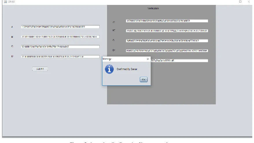 Figure 5. shows that Confirmation User  process by server 