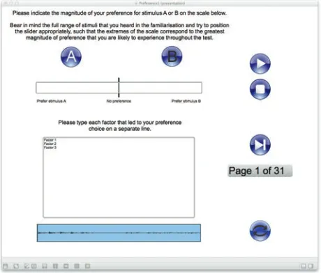 Fig. 1. Interface for the preference rating and free elicitation task.