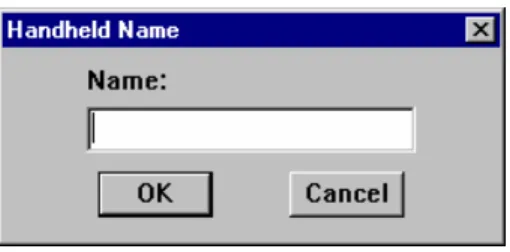 Figure 2: Handheld Name dialog box 