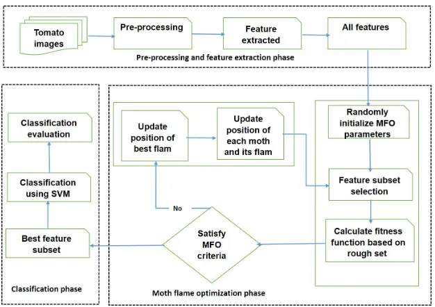 Figure 1: Layout structure of the proposed MFO-based rough set approach