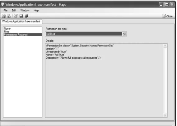 Figure 6.7: Setting Permissions with Mage UI